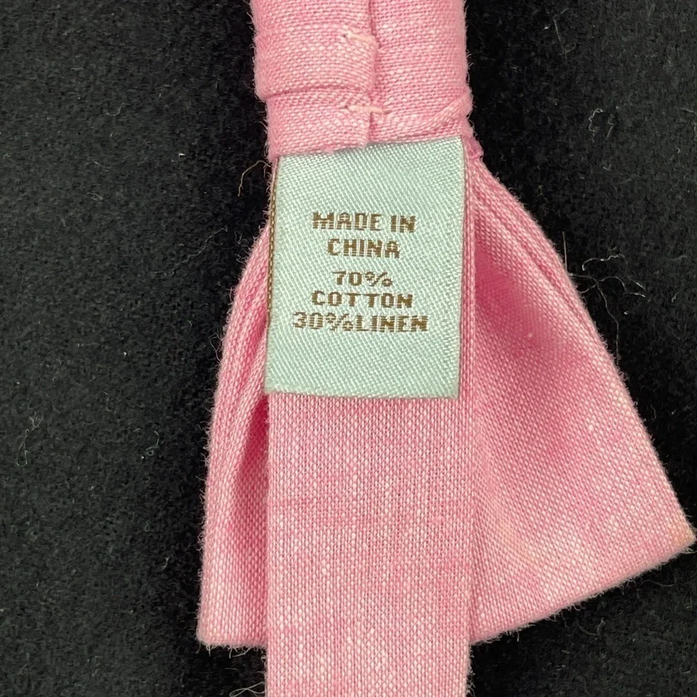 Bow Tie Boys Pink Hook and Loop Closure